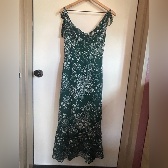 Reformation Green Floral Midi Dress - Picture 7 of 9